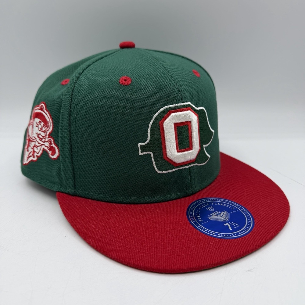 Ebbets Field Flannels Oakland Oaks Hat Cap 7 1/2 Green Fitted Baseball DNA NWT